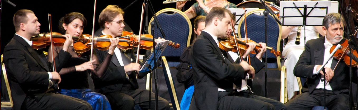 Symphony performing on stage
