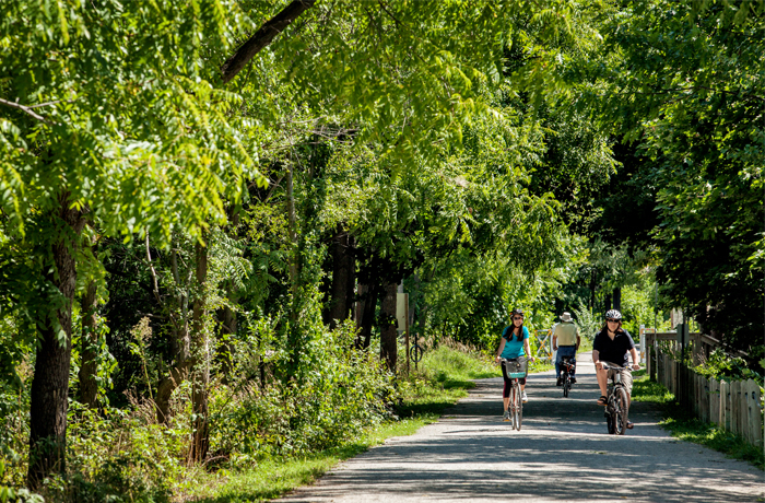 hiking and cycling trails