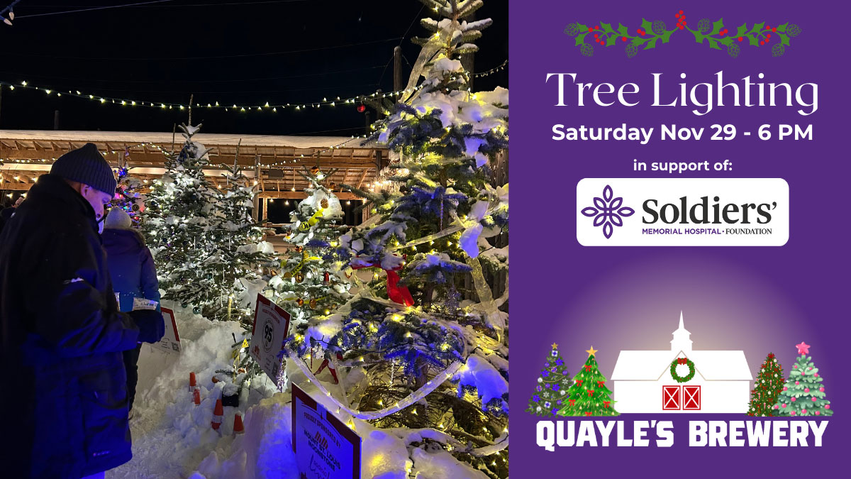 People looking at Quayles Brewery Tree Lighting Festival