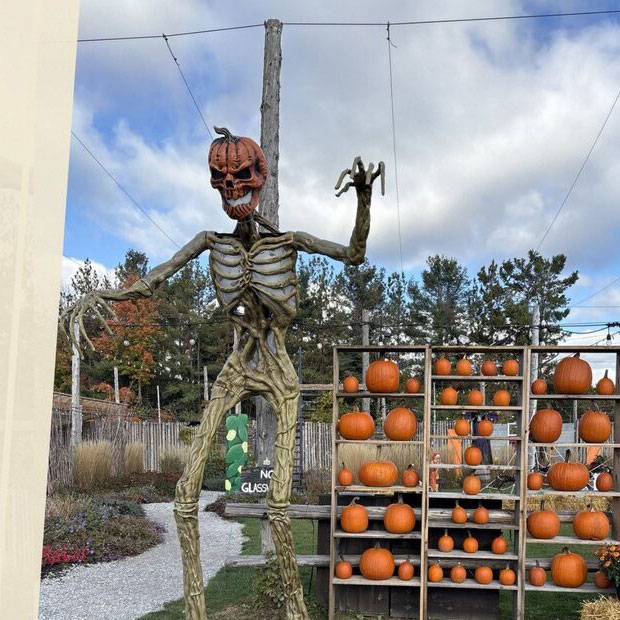 Halloween display at Quayles Brewery during Fall Festival