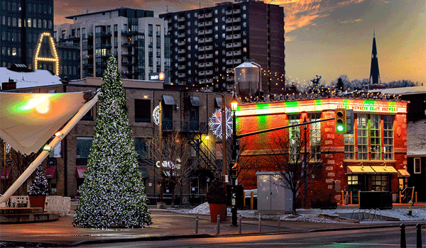 Holiday Lights in Downtown Barrie