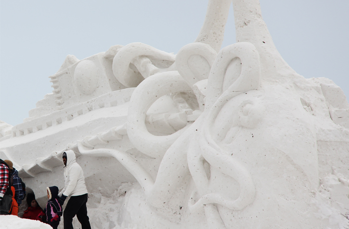 Snow Sculptures - Winterfest snow sculptures at winterfest