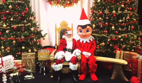 santa and elf of the shelf