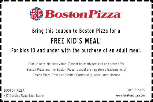 free dinner coupon