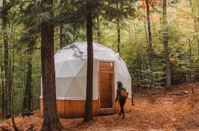Glen Oro luxury dome accommodation in the forest