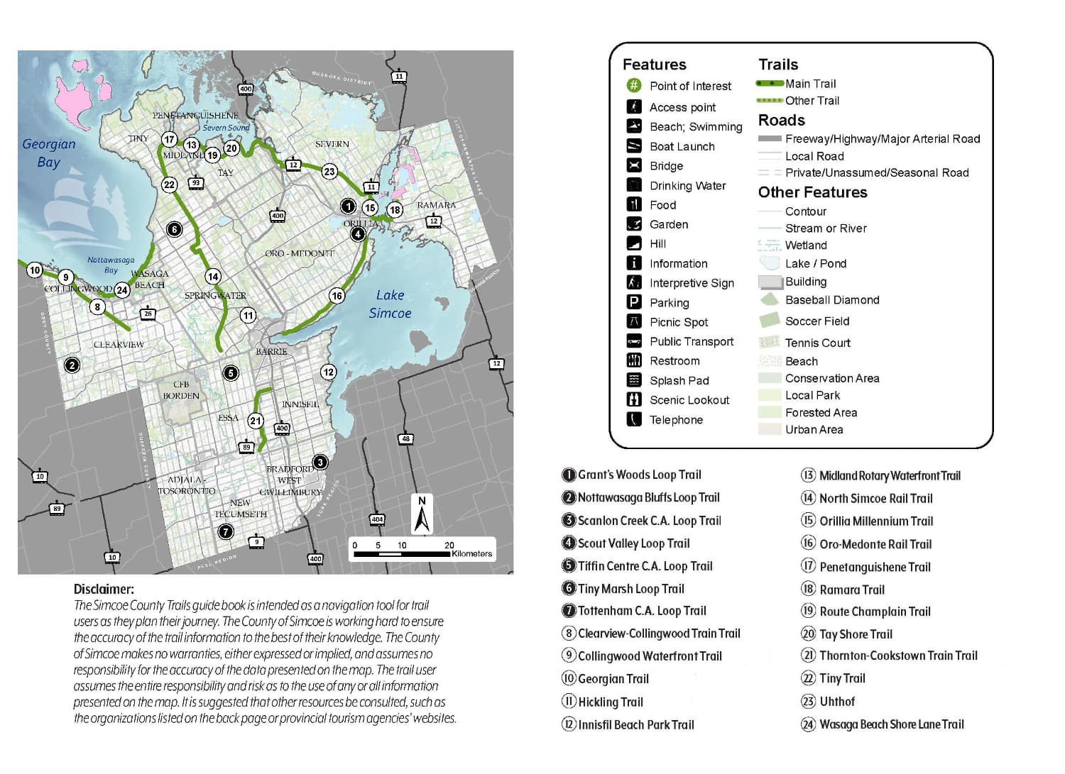Trails Guide Key map Trails Guide Key map