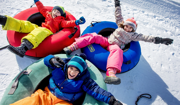 snowtubing kids