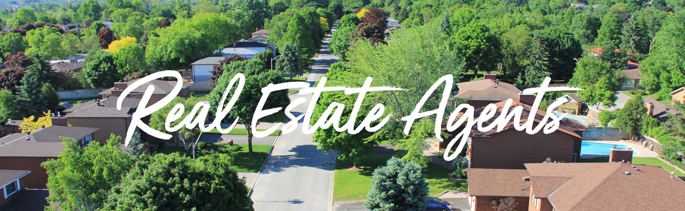 Image of homes from aerial view for real estate content
