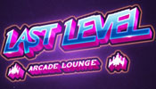 Last-Level-Lounge-web-logo-2019 Last Level Lounge business logo, neon pink cap text on a purple background spelling out Last level arcade lounge