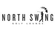 North-Swing-Logo logo for North Swing Golf Lounge, grey text on white background