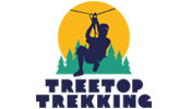Treetop-Treeking-logo-2019 Treetop Treekking horseshoe logo with zipliner and treetop trekking text in blue