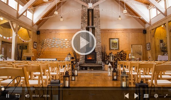Choose Your Venue image of a rustic hall set for a wedding