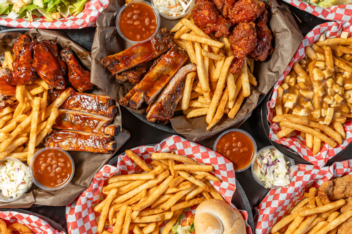 Selection of dishes served at Big Bone BBQ in Barrie