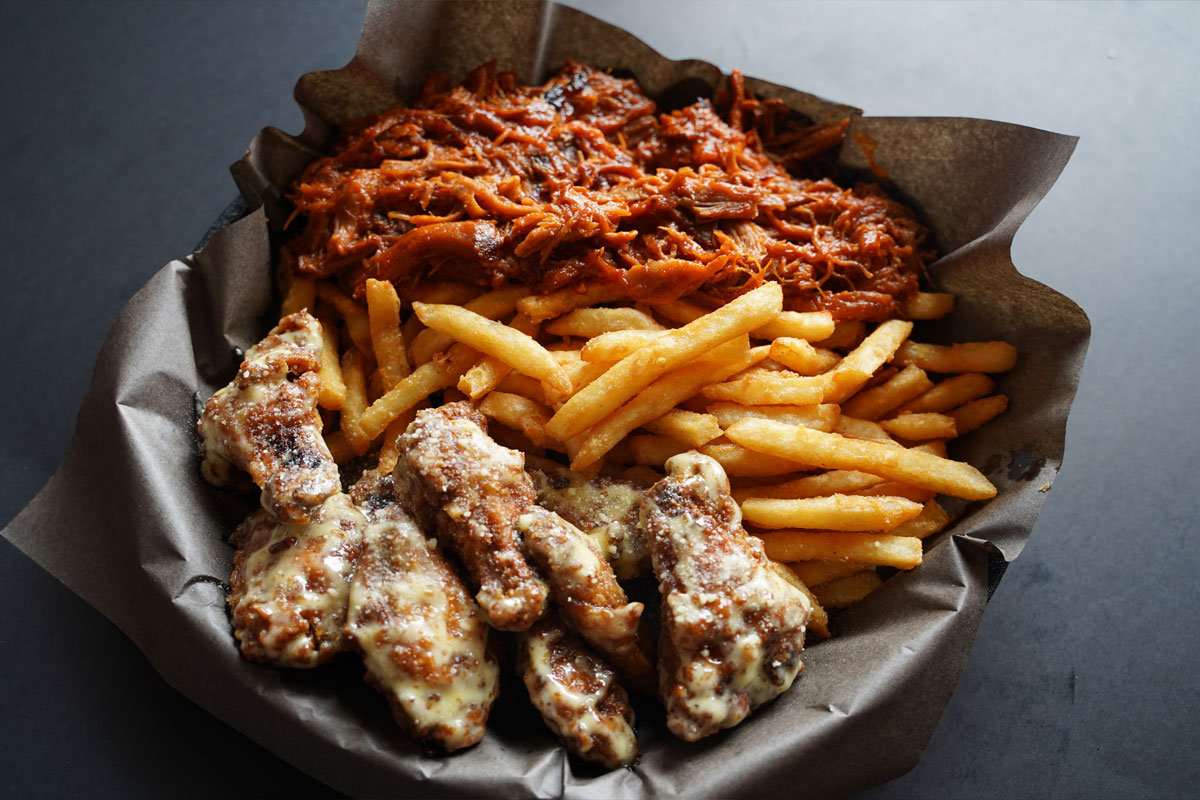 Freshly prepared meal at Big Bone BBQ in Barrie
