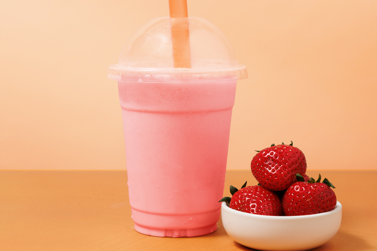 Strawberry milkshake from Burgers N Fries Forever