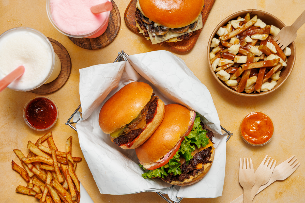Freshly prepared meal at Burgers N Fries Forever