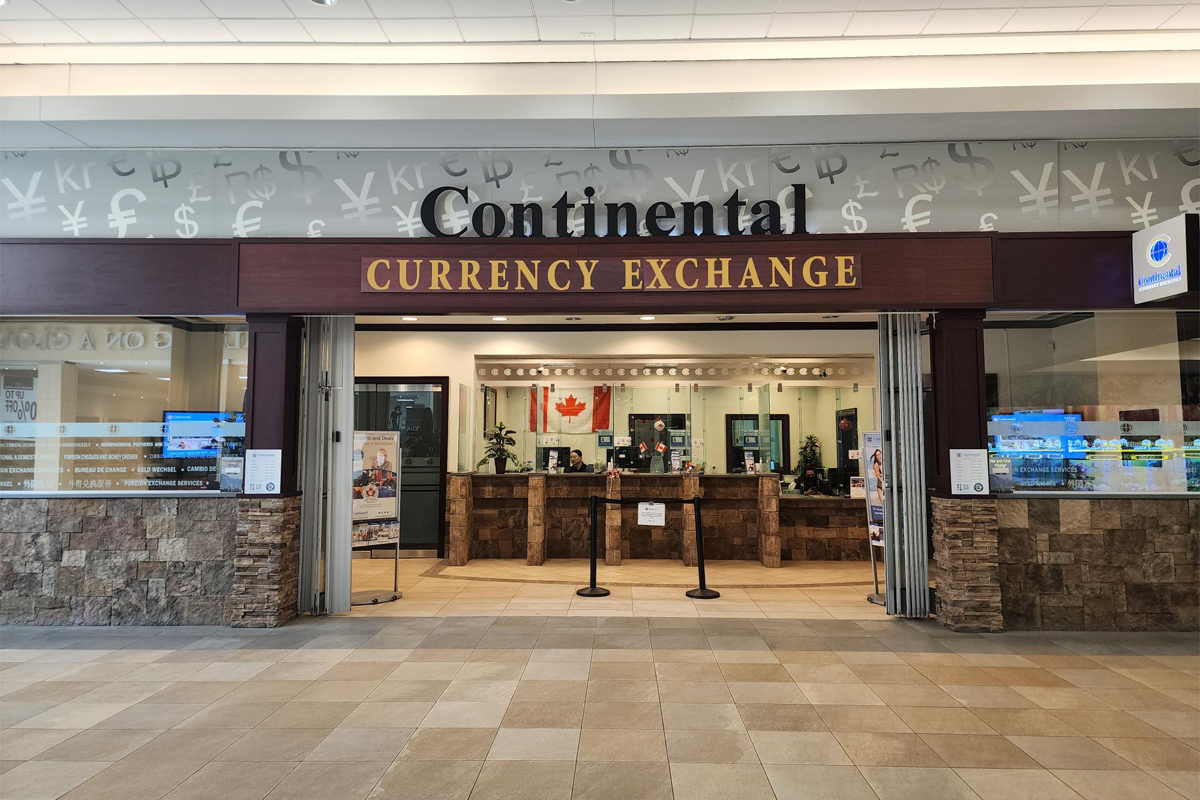 Continental Currency store front in Georgian Mall