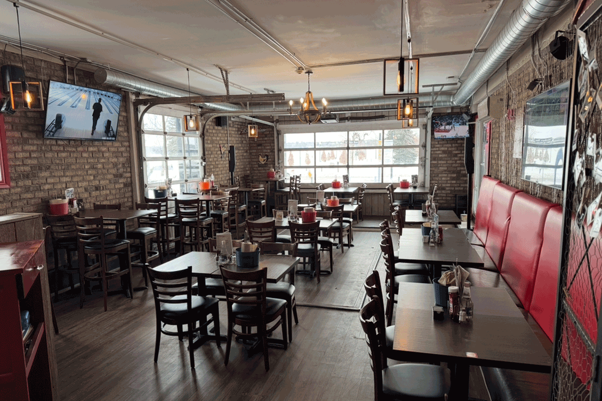 CW Coop interior with tables and dining area