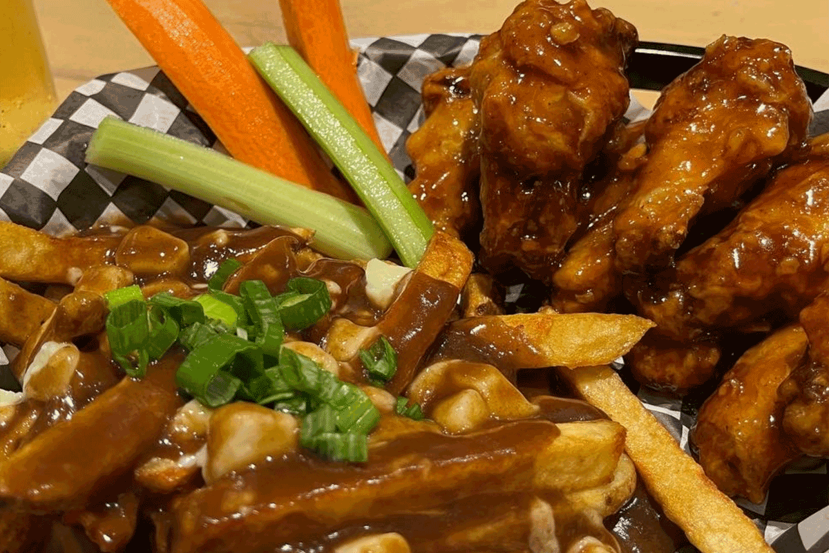 Freshly prepared meal at CW Coop Restaurant in downtown Barrie