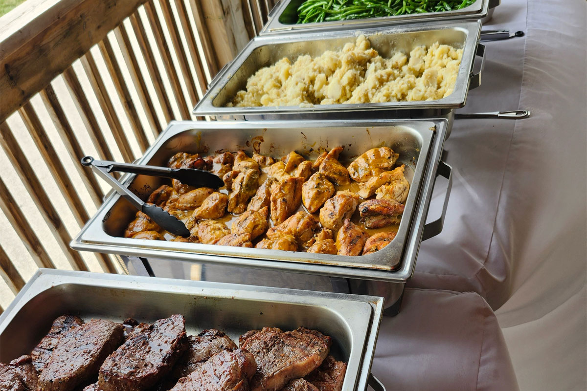 Selection of foods on a table prepared by CW Coop Barrie.