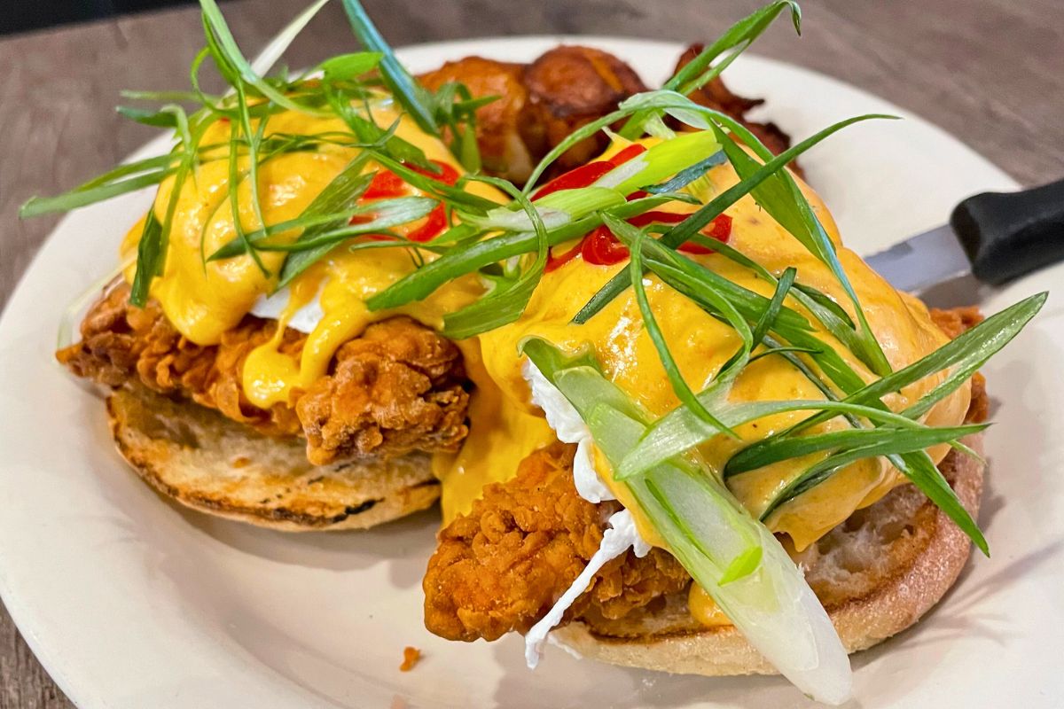 Freshly prepared meal at Dunlop Street Diner