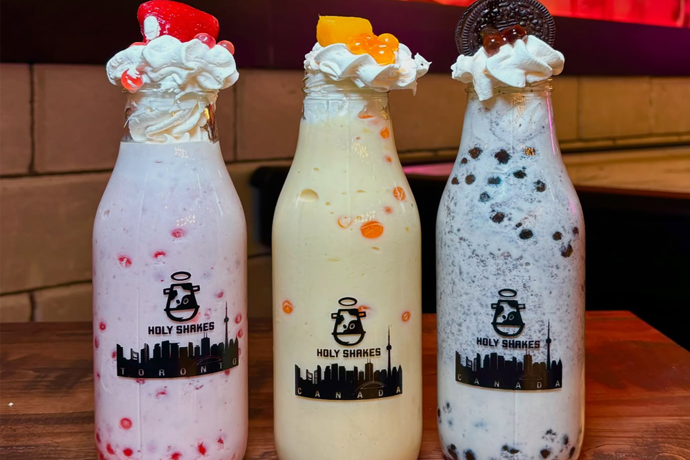 Three various flavours of Milkshakes from Holy Shakes