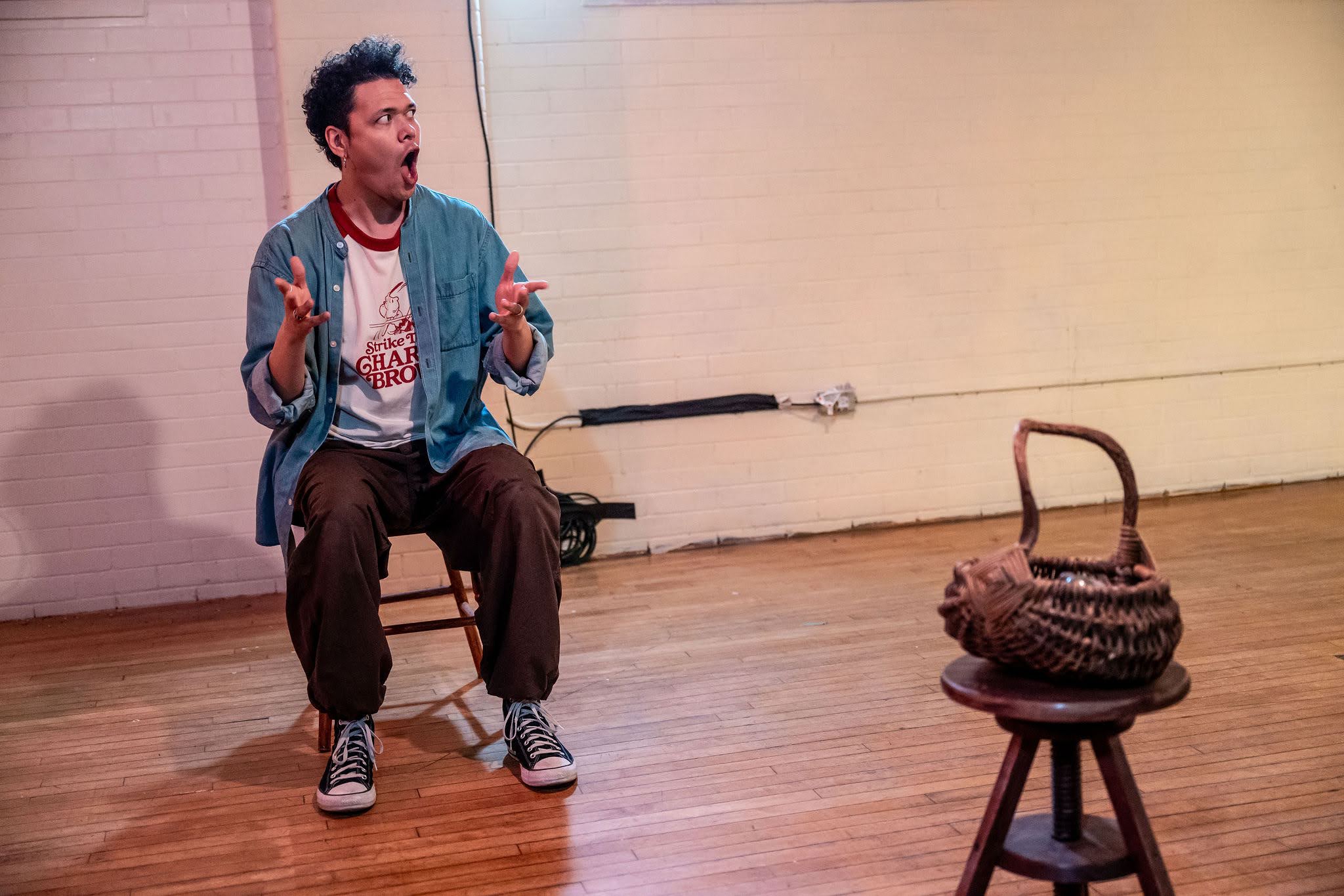Talk Is Free Theatre Production Nolan Moberly in _Tales of an Urban Indian_ by Dahlia Katz
