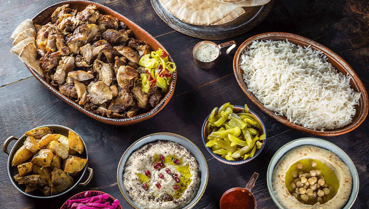 Selection of dishes served at Pita Land in Barrie
