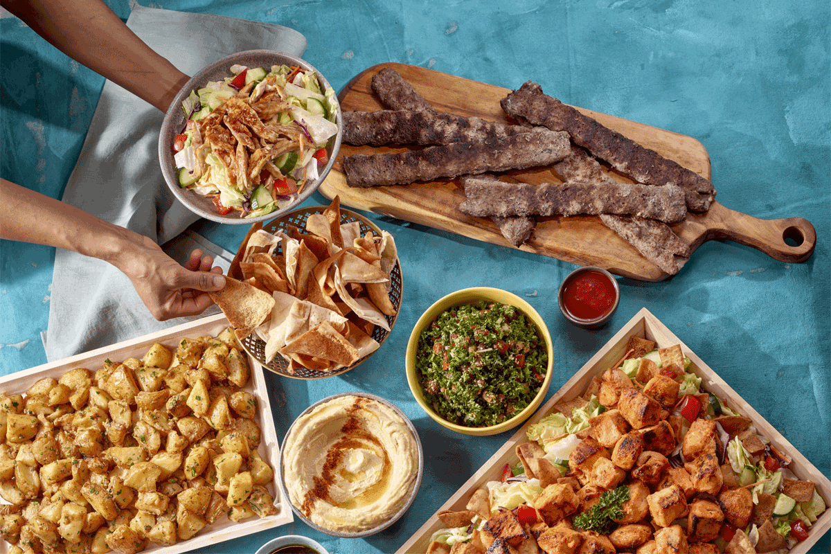 Selection of dishes served at Pita Land in Barrie