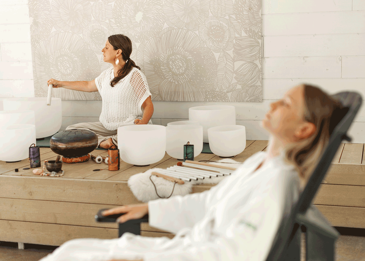 Sound bath ritual at Vetta Nordic Spa