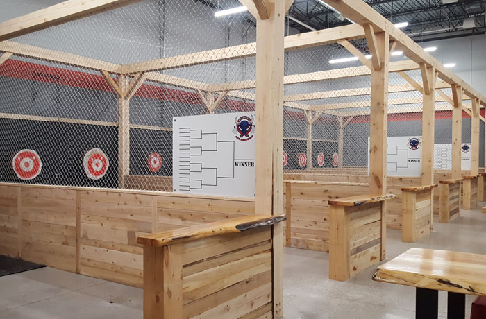 Bullseye Axe Throwing interior