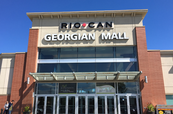Exterior image of the Georgian Mall in Barrie