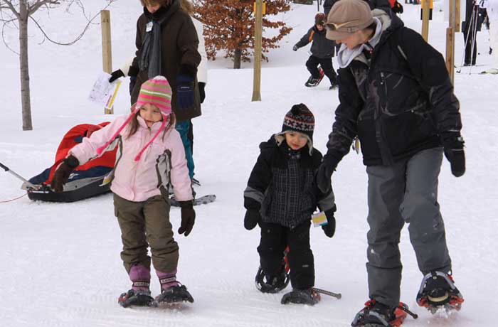 Snowshoeing at Scenic Caves