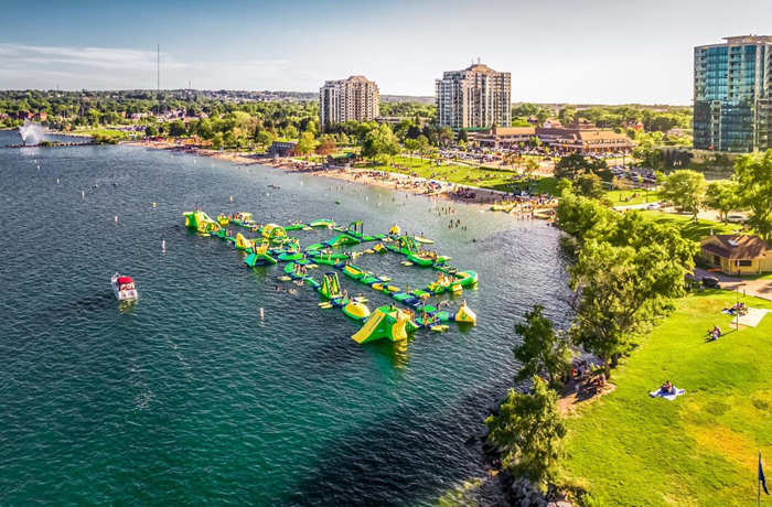 Splash ON Waterpark Barrie view from the air