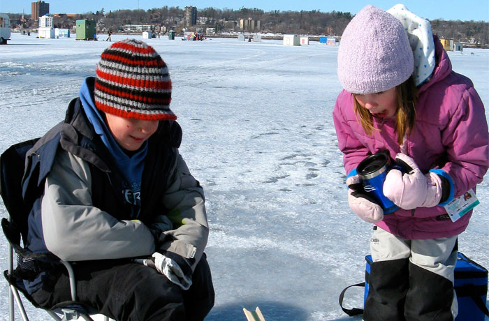Ice Fishing on Barrie's Kempenfelt Bay