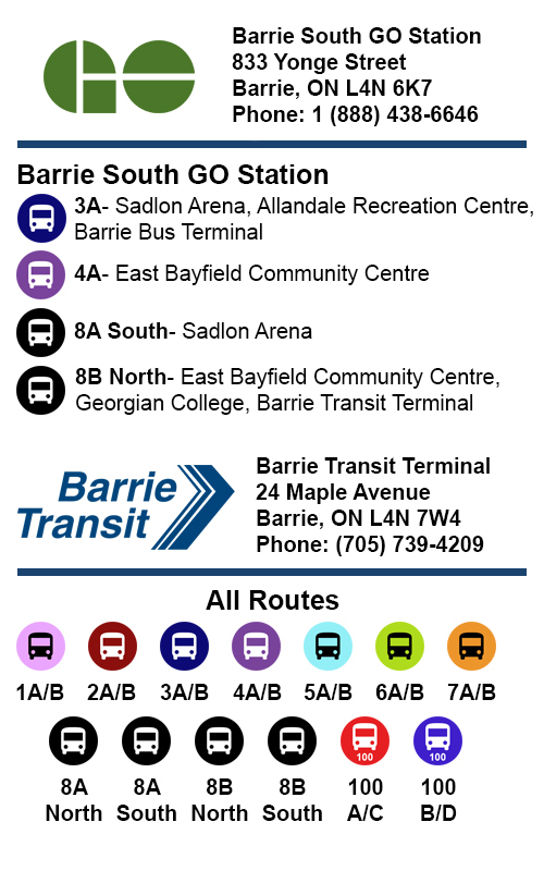 Barrie Transit Terminal & Barrie South Barrie Transit Terminal & Barrie South